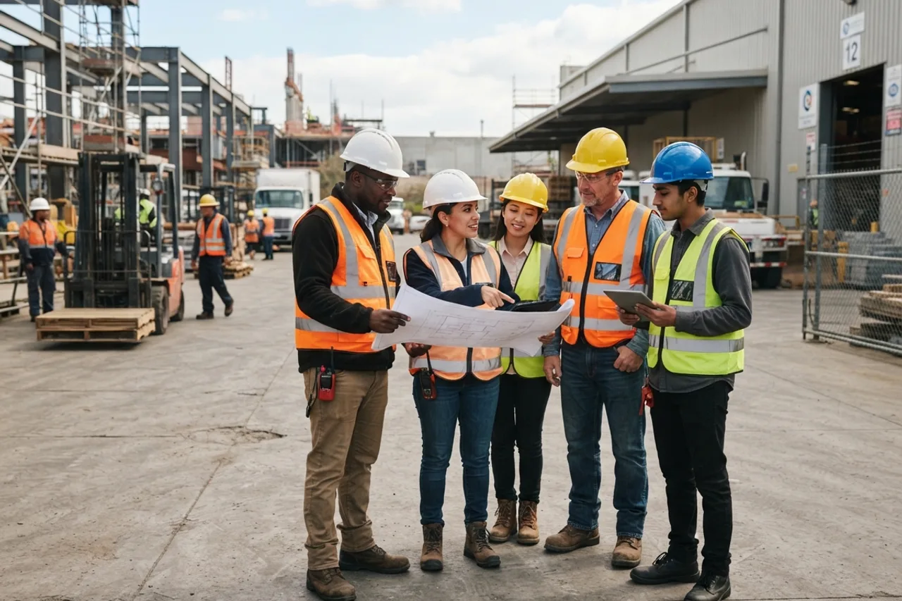 An illustrative operational team at a work site